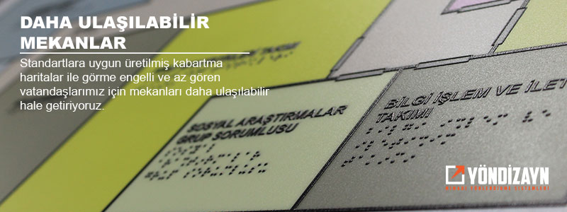 Görme Engellilier İçin Braille Alfabeli Kabartma Haritalar