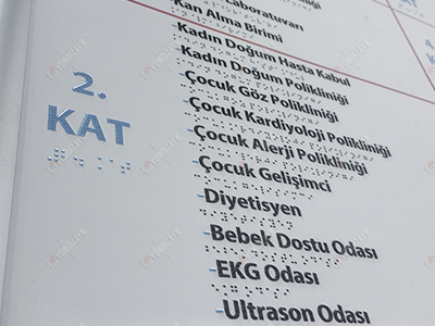 Braille Alfabeli Kat Yerleşim Planı